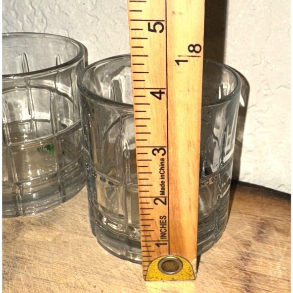 Set Of 3 Anchor Hocking Whiskey Glasses 3" Tall Clear Glass Tumblers - Picture 4 of 6